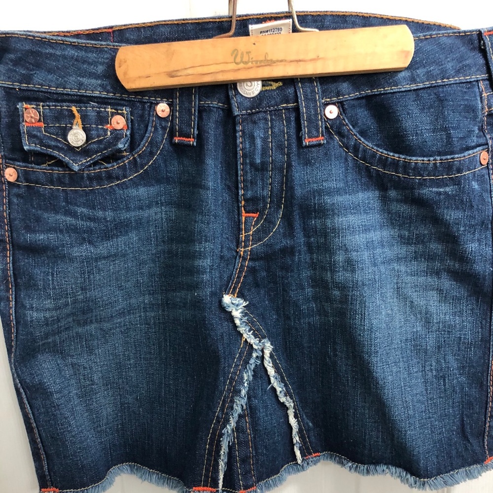 True Religion jean skirt